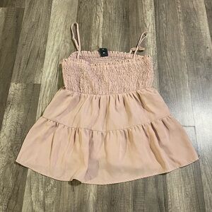 Paper Crane Blush Smocked Top